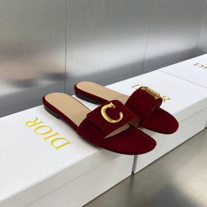 C'est Dior Slides Women Velvet Red
