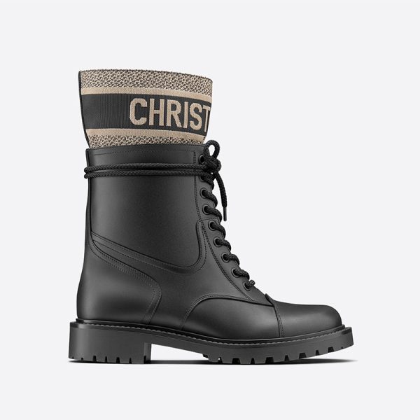 Christian Dior Bag Outlet For Sale Christian Dior D-Major Ankle Boots Women Calfskin and Technical Fabric Black - Image 3