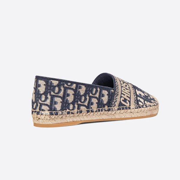Christian Dior Bag Outlet For Sale Christian Dior Granville Espadrilles Women Oblique Motif Canvas Blue - Image 3
