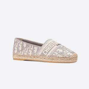Christian Dior Bag Outlet For Sale Christian Dior Granville Espadrilles Women Oblique Motif Canvas Grey