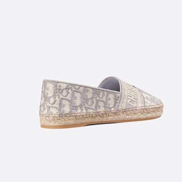 Christian Dior Bag Outlet For Sale Christian Dior Granville Espadrilles Women Oblique Motif Canvas Grey - Image 3