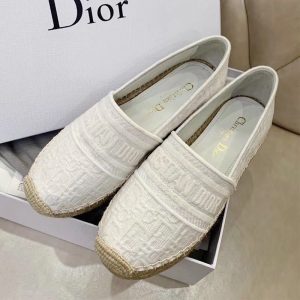 Christian Dior Bag Outlet For Sale Christian Dior Granville Espadrilles Women Oblique Motif Canvas White