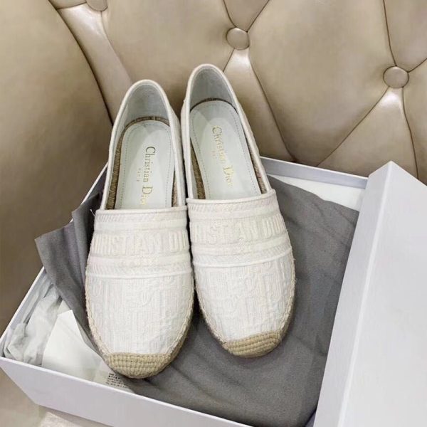 Christian Dior Bag Outlet For Sale Christian Dior Granville Espadrilles Women Oblique Motif Canvas White - Image 2