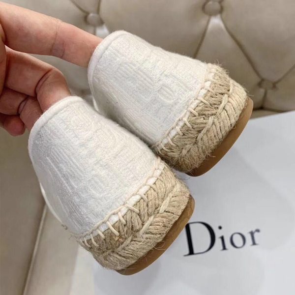 Christian Dior Bag Outlet For Sale Christian Dior Granville Espadrilles Women Oblique Motif Canvas White - Image 3