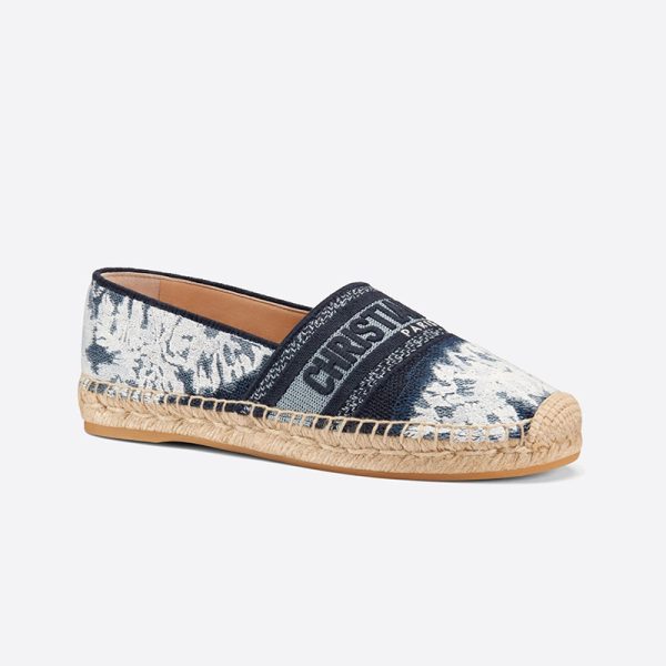 Christian Dior Bag Outlet For Sale Christian Dior Granville Espadrilles Women Tie & Dye Motif Canvas Blue
