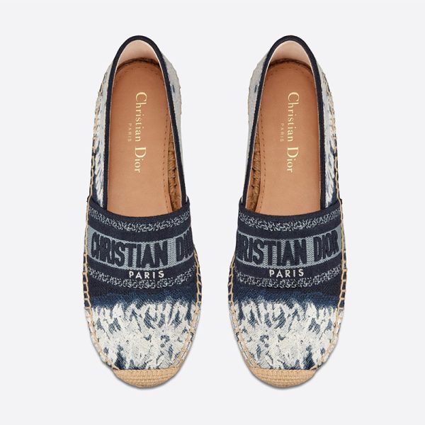 Christian Dior Bag Outlet For Sale Christian Dior Granville Espadrilles Women Tie & Dye Motif Canvas Blue - Image 2