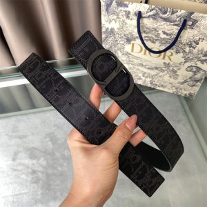 Dior CD Belt Oblique Calfskin Black