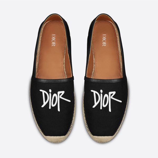 Dior Granville Espadrilles Women Shawn Logo Motif Canvas Black - Image 2