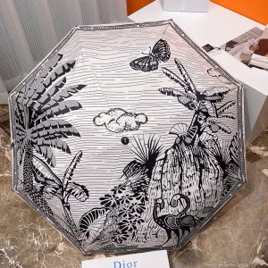 Dior Umbrella Jungle Print In Black