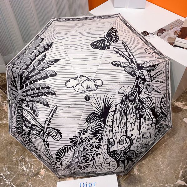 Dior Umbrella Jungle Print In Black