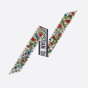 Dior Mitzah Twill D-Millefiori Silk White