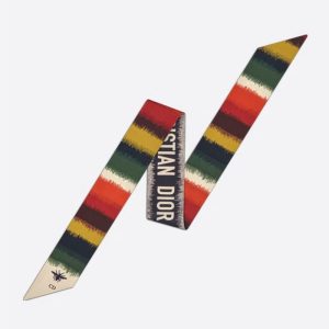 Dior Mitzah Twill D-Stripes Silk Multicolor