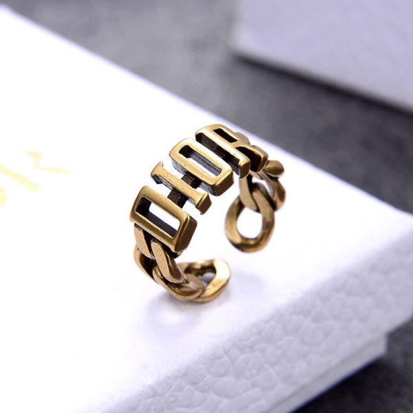 Dior Open Chain Evolution Ring Metal Gold - Image 2