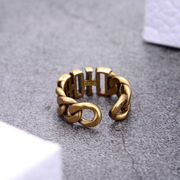 Dior Open Chain Evolution Ring Metal Gold - Image 3