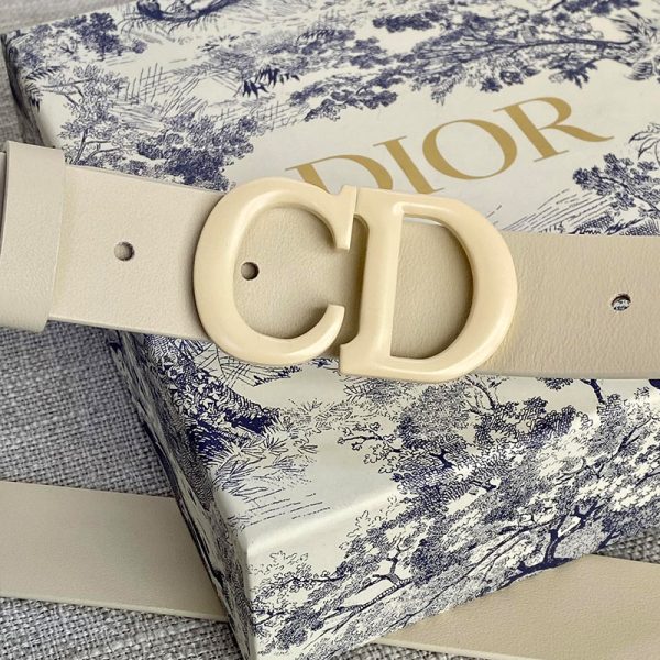Dior Saddle Belt Matte Calfskin Beige - Image 3