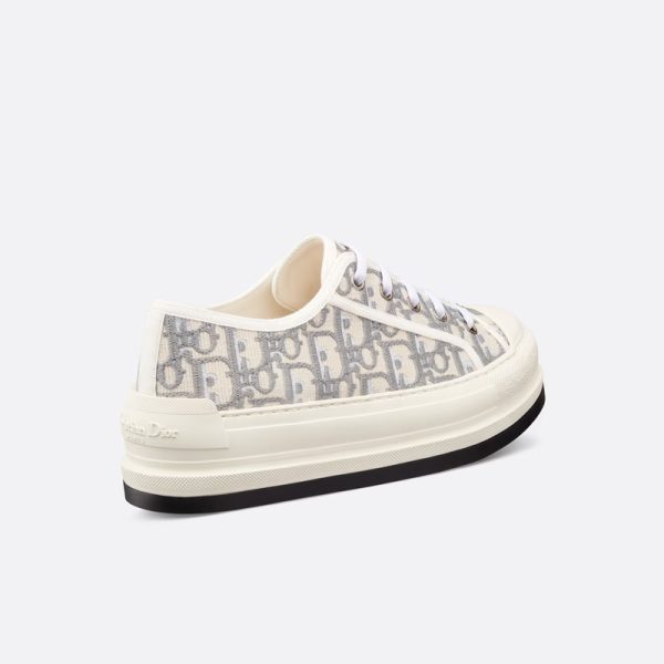 Walk'N'Dior Platform Sneakers Women Oblique Motif Canvas Grey - Image 3